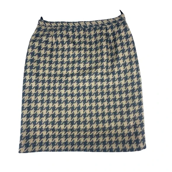 Ted Lapidus Paris Vintage Wool Houndstooth‎ Blazer&Skirt Set 42 Made in France - Picture 3 of 13